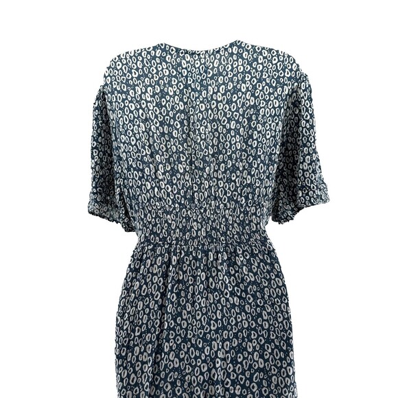 Cleobella Violeta Dress Size M Blue White Print Button Front V-Neck Sundress - Picture 11 of 16